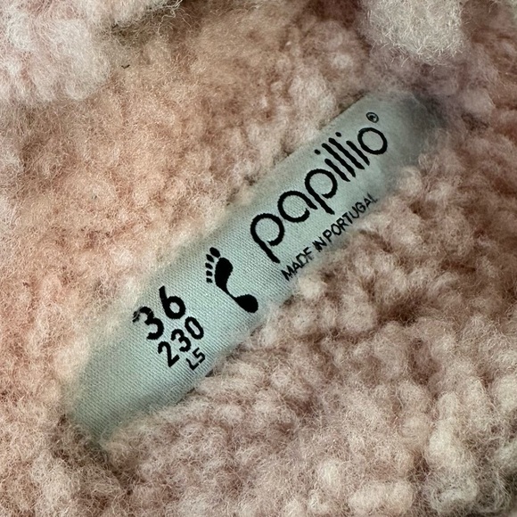 NWT Birkenstock Papillio Arizona Big Buckle Shearling fuzzy sandal pink 36/5 - Picture 5 of 16